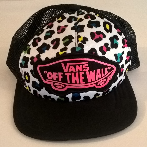 Vans Accessories - vans hat womens black and pink animal print